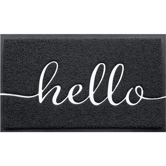 30"x17.5",Black, Durable Welcome Floor Mat Front Doormat Indoor Outdoor Door Rug - Picture 1 of 6